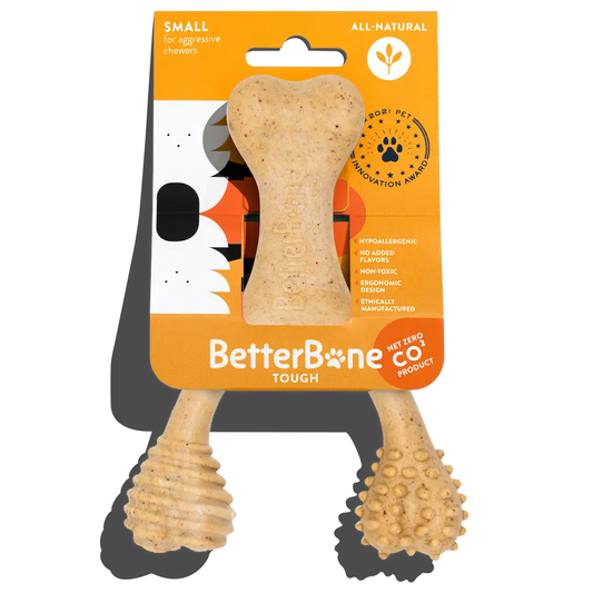 BetterBone TOUGH - Durable All-Natural, Food-Grade, No Nylon, Non-Toxic, Puppy, Dog Chews - For Aggressive Chewers. by The Better Bone Natural Dog Bone