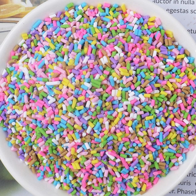 100g/Bag Slime Clay Sprinkles Filler Toys Accessories Candy Fake Cake Dessert Mud Decoration