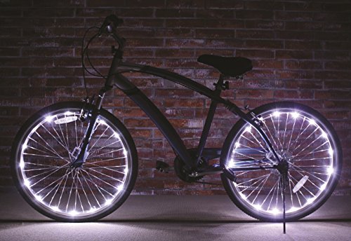Wheel Brightz LED Bicycle Bike Wheel Light, White - Requires 3 AA Batteries (not included)