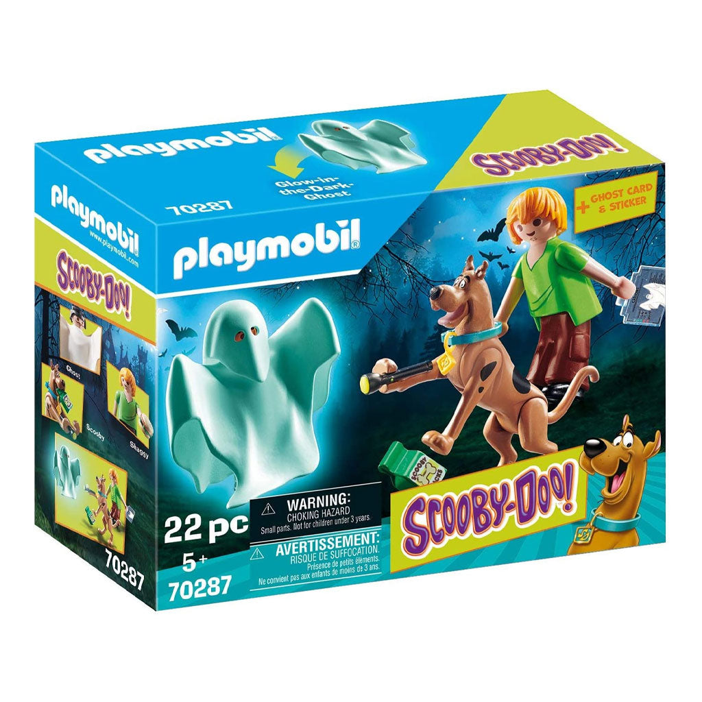 Playmobil Warner Brothers Scooby-Doo 70287 Scooby and Shaggy with Ghost Building Set