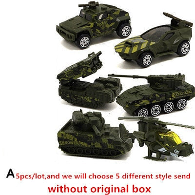 5cs/Lot 1:64 Alloy Model Car Suit Army City Fire Engine Boy Toy Car for Children