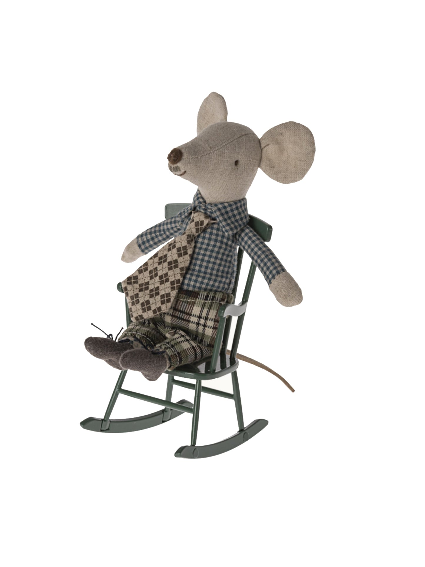 Maileg Mouse Dark Green Rocking Chair