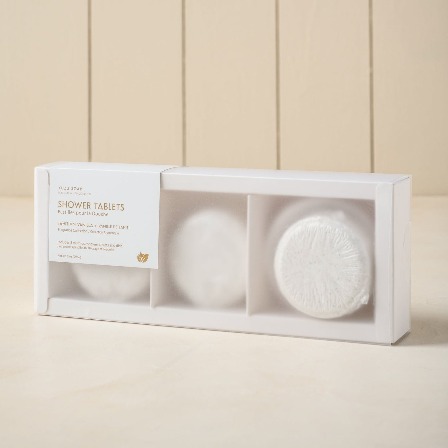 Yuzu Soap Shower Tablet Trio Tahitian Vanilla