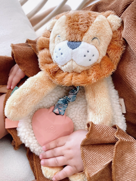 Lovey Plush with Silicone Teether Toy, 2 styles