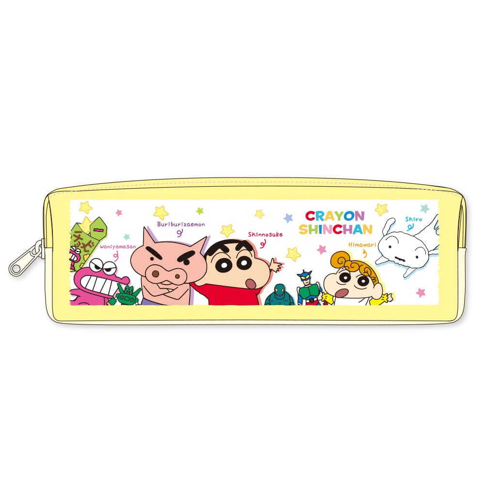 TS Factory Crayon Shin-Chan W Zipper Slim Pen Pouch Toys And Everyone H6 X W20 X D5Cm Ks-5543006Om
