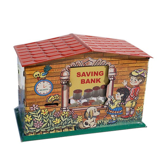 Tin Action Money Bank Toys Blechfabrik Germany Savings Bank