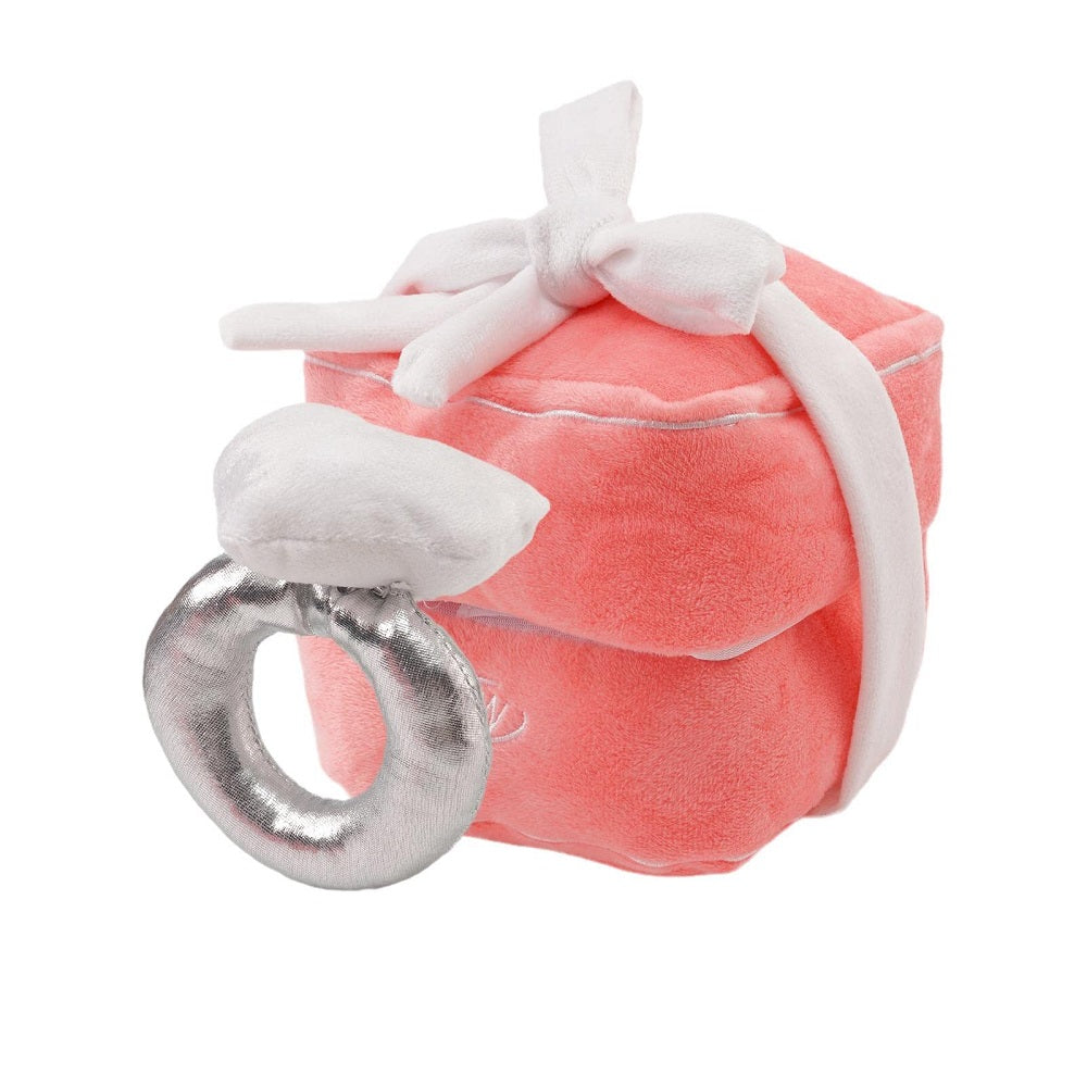 Plush Toy Pink Ring Box Creative Love Ring Case Propose Memory Gift for Women