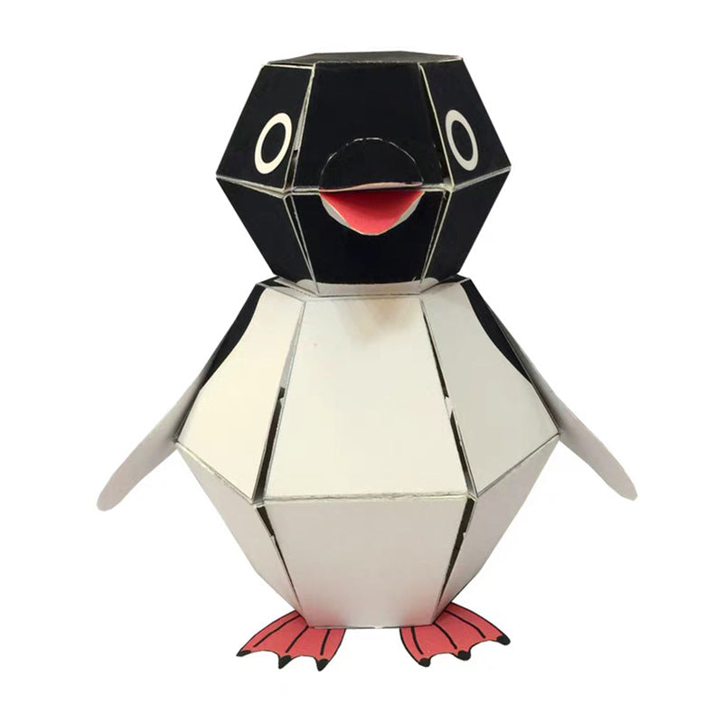 Creative Origami DIY handmade Organ Bouncing Penguin Toy