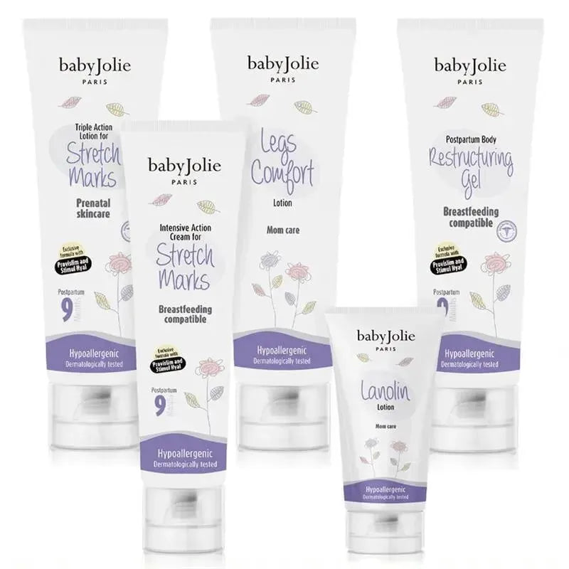 Baby Jolie - Mom Care Full Collection Set ( 2 Stretch Marks, Comfort Legs, Restructuring Gel, Lanolin)