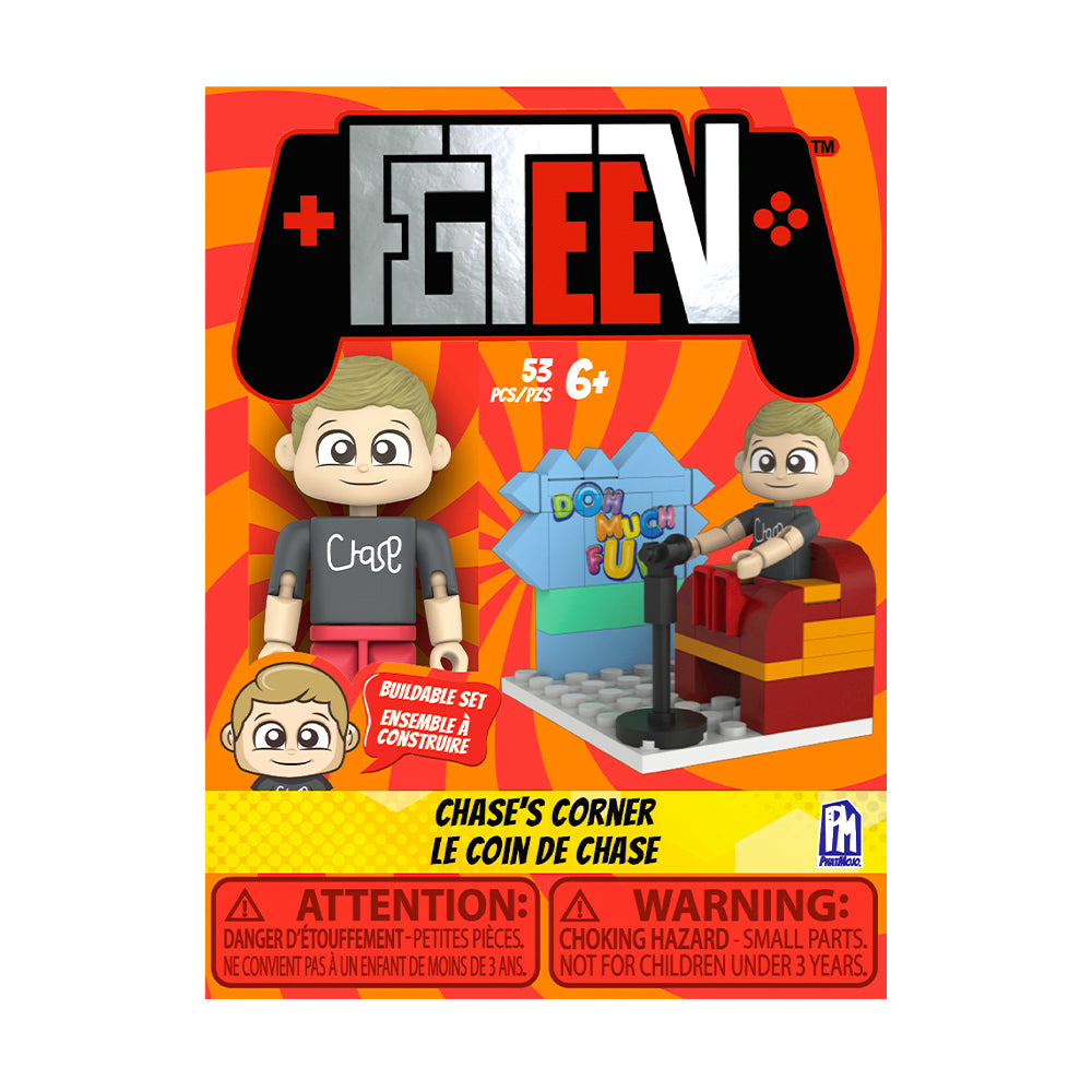 FGTeeV - Chase's Corner Single Figure Buildable Set (One 2.25" Buildable Figure, 53 Pieces, Series 1)