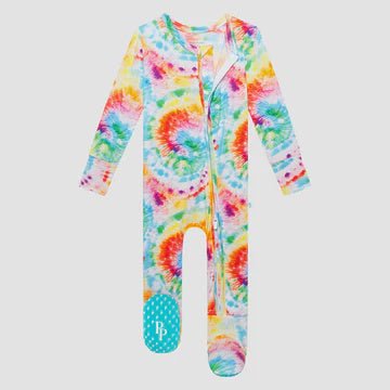Totaly Tie Dye Zip Footie