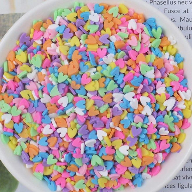 100g/Bag Slime Clay Sprinkles Filler Toys Accessories Candy Fake Cake Dessert Mud Decoration