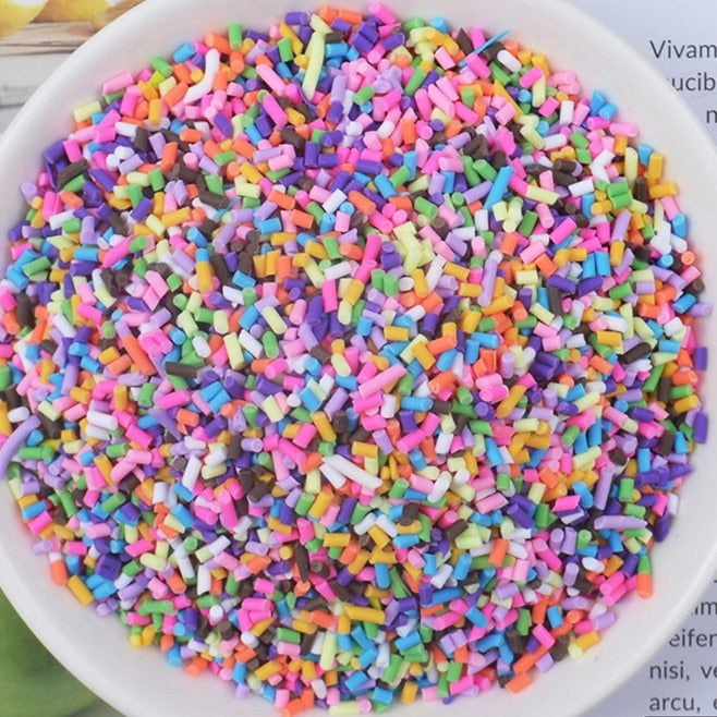 100g/Bag Slime Clay Sprinkles Filler Toys Accessories Candy Fake Cake Dessert Mud Decoration