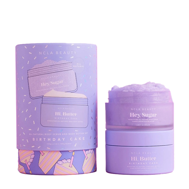 NCLA BEAUTY | Birthday Cake Body Scrub + Body Butter Gift Set