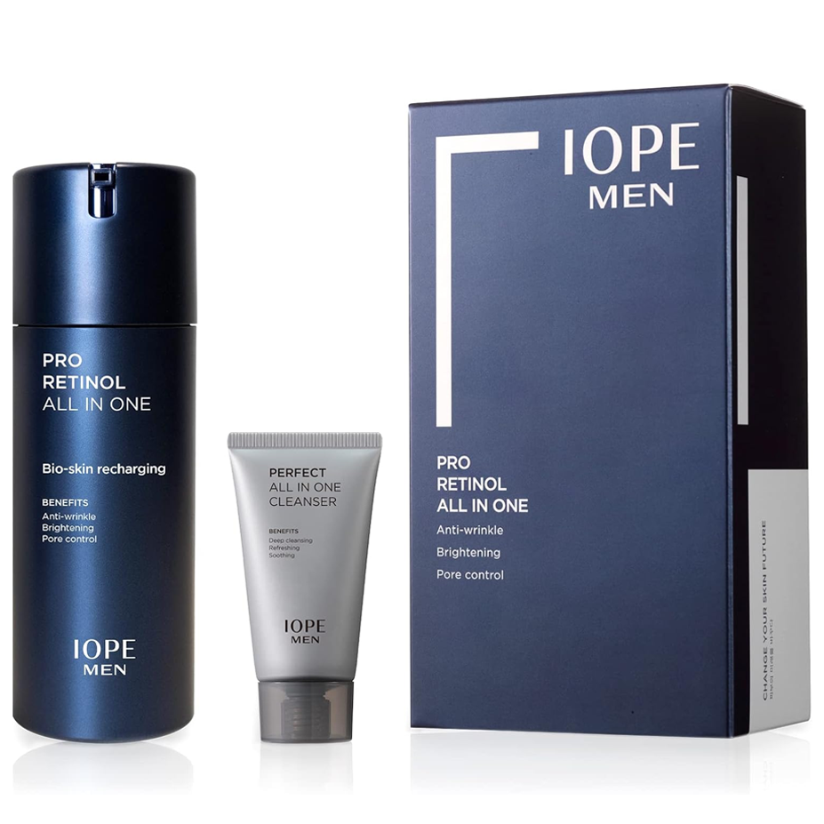 IOPE Men Pro Retinol All In One 120ml+Cleansing Foam