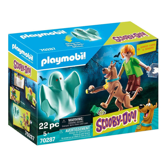 Playmobil Warner Brothers Scooby-Doo 70287 Scooby and Shaggy with Ghost Building Set