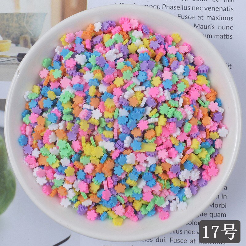 100g/Bag Slime Clay Sprinkles Filler Toys Accessories Candy Fake Cake Dessert Mud Decoration