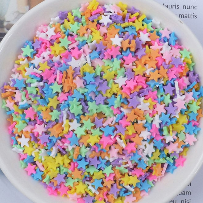 FLA 100g Slime Clay Fake Candy Sweets Sugar Sprinkle Decorations for Fake Cake Dessert Food Particles Decoration Toys