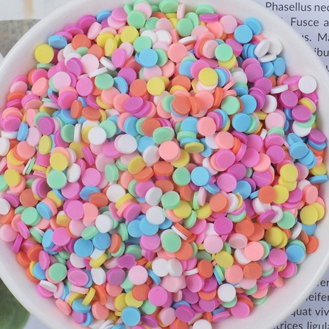100g/Bag Slime Clay Sprinkles Filler Toys Accessories Candy Fake Cake Dessert Mud Decoration
