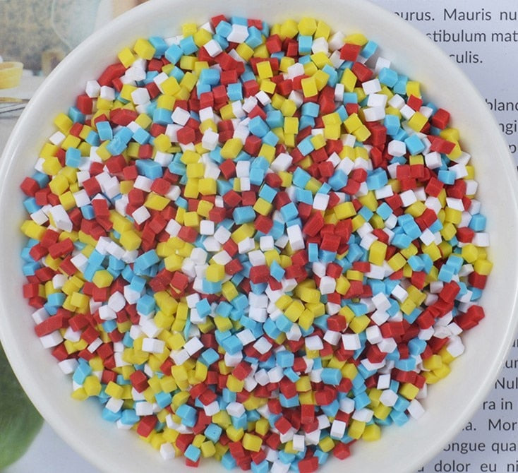 FLA 100g Slime Clay Fake Candy Sweets Sugar Sprinkle Decorations for Fake Cake Dessert Food Particles Decoration Toys