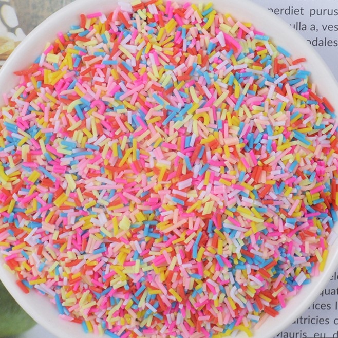 100g/Bag Slime Clay Sprinkles Filler Toys Accessories Candy Fake Cake Dessert Mud Decoration