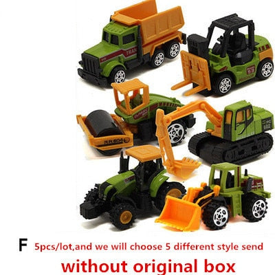 5cs/Lot 1:64 Alloy Model Car Suit Army City Fire Engine Boy Toy Car for Children