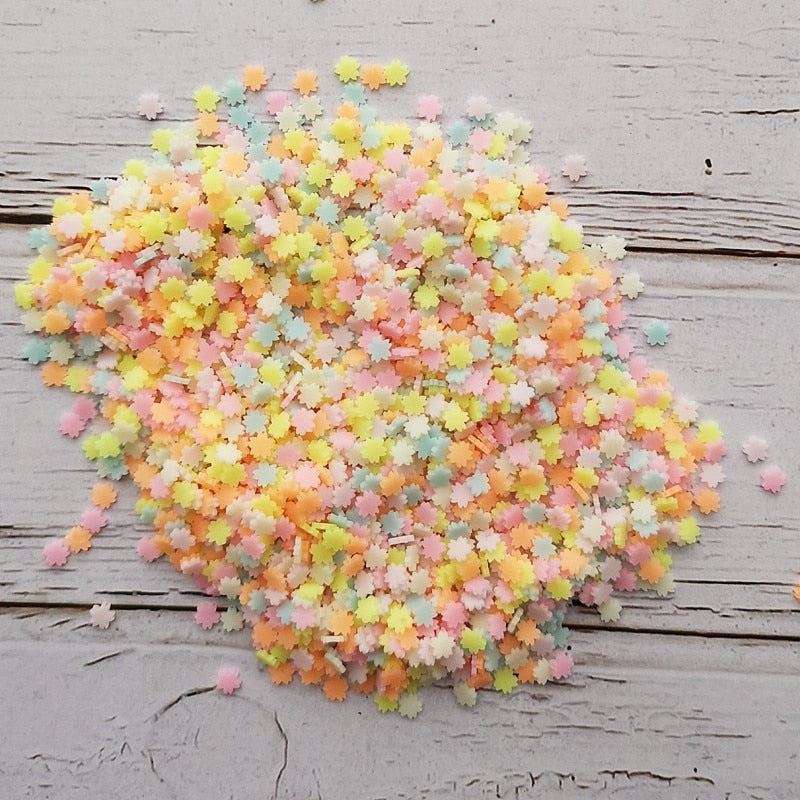 100g/Bag Slime Clay Sprinkles Filler Toys Accessories Candy Fake Cake Dessert Mud Decoration