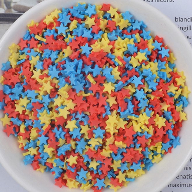 FLA 100g Slime Clay Fake Candy Sweets Sugar Sprinkle Decorations for Fake Cake Dessert Food Particles Decoration Toys