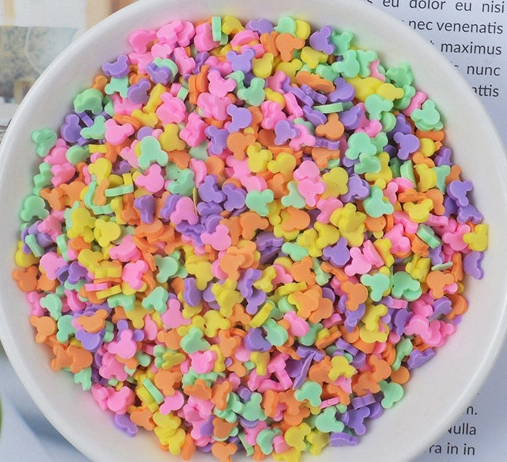 100g/Bag Slime Clay Sprinkles Filler Toys Accessories Candy Fake Cake Dessert Mud Decoration