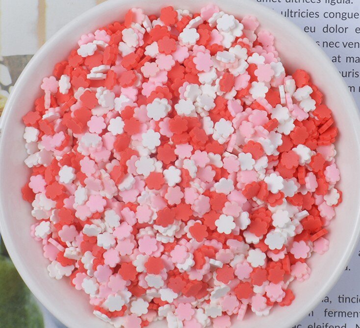 100g/Bag Slime Clay Sprinkles Filler Toys Accessories Candy Fake Cake Dessert Mud Decoration