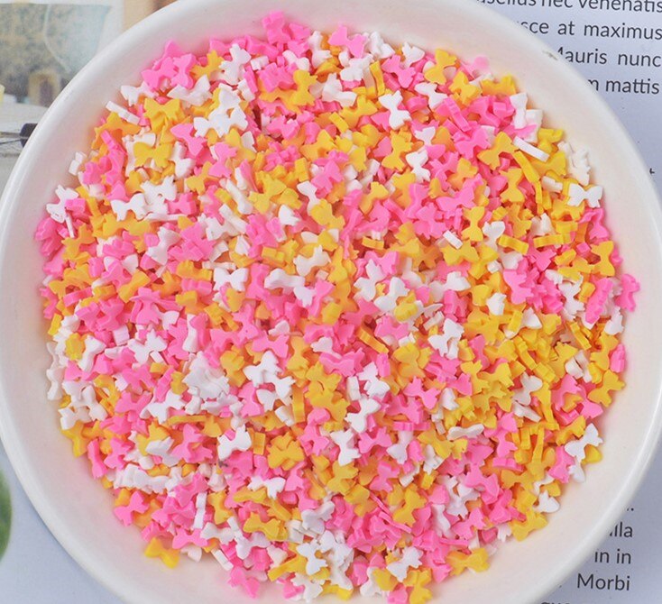 100g/Bag Slime Clay Sprinkles Filler Toys Accessories Candy Fake Cake Dessert Mud Decoration