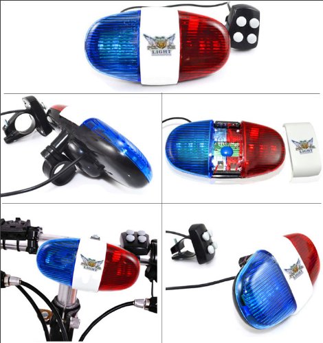 BRIGHT IDEAS Police Light & Electric Horn Siren with four sounds
