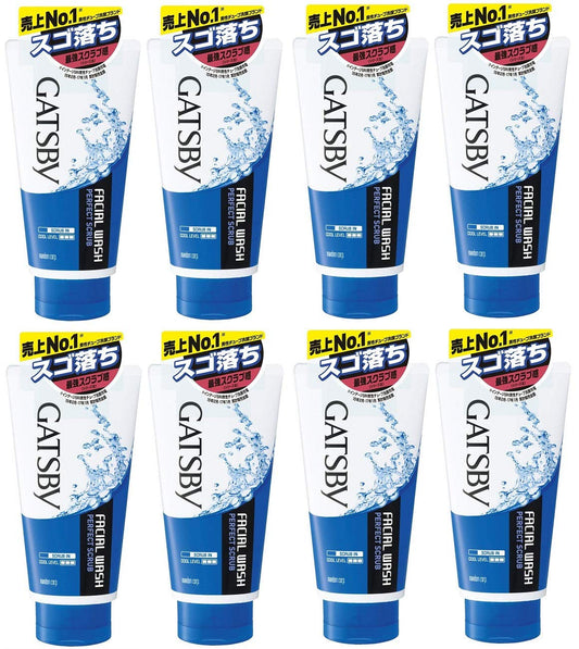 Gatsby Facial Wash Perfect Scrub 130G Bulk 8Pcs Japan