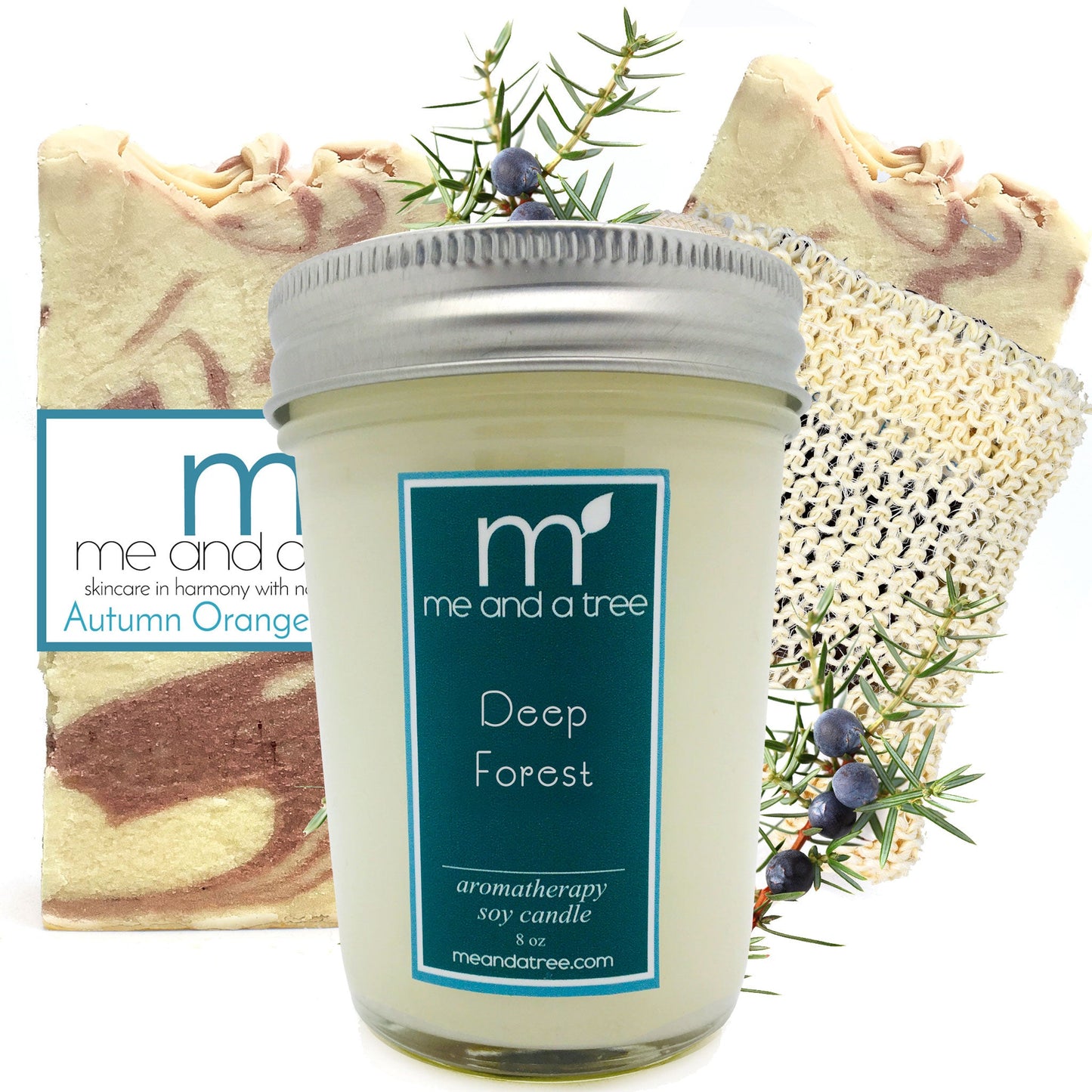 Deep Forest Autumn Spice Soap Candle Skin Care Gift Set