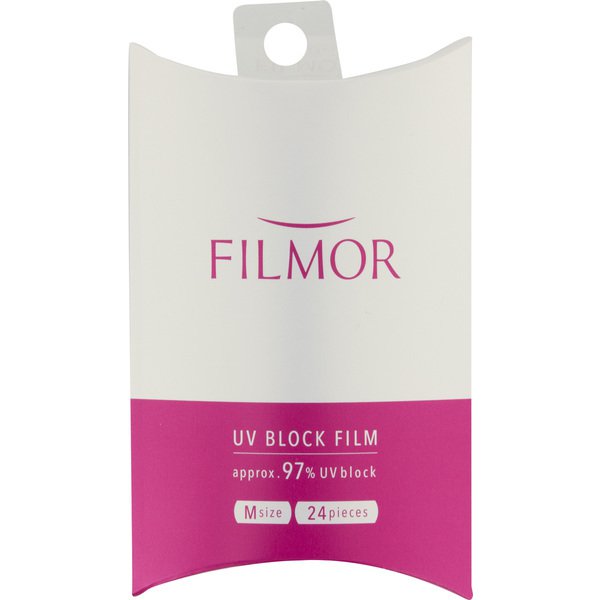 Filmor UV Block Film Size M 24 Pieces - Stick-On Sunscreen Blocks Approximately 97% Of UV Rays