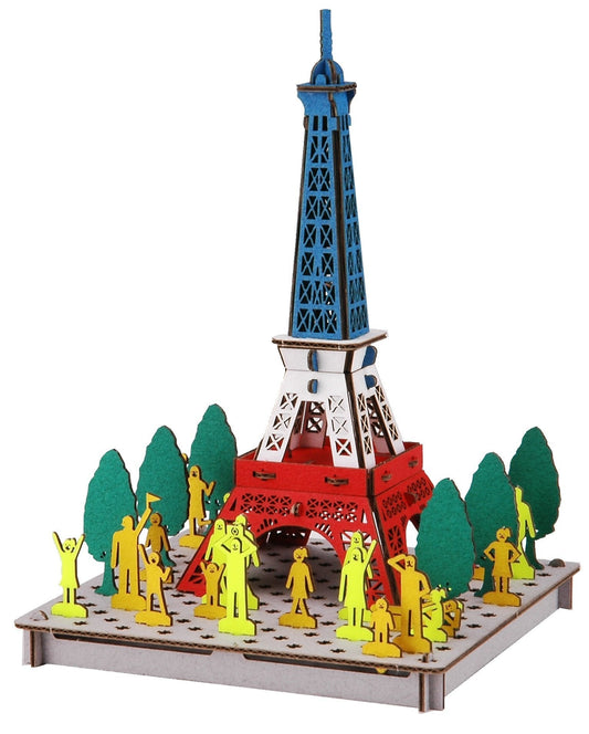 HACOMO  Pusupusu Paper Craft Paris Tower Tricolor