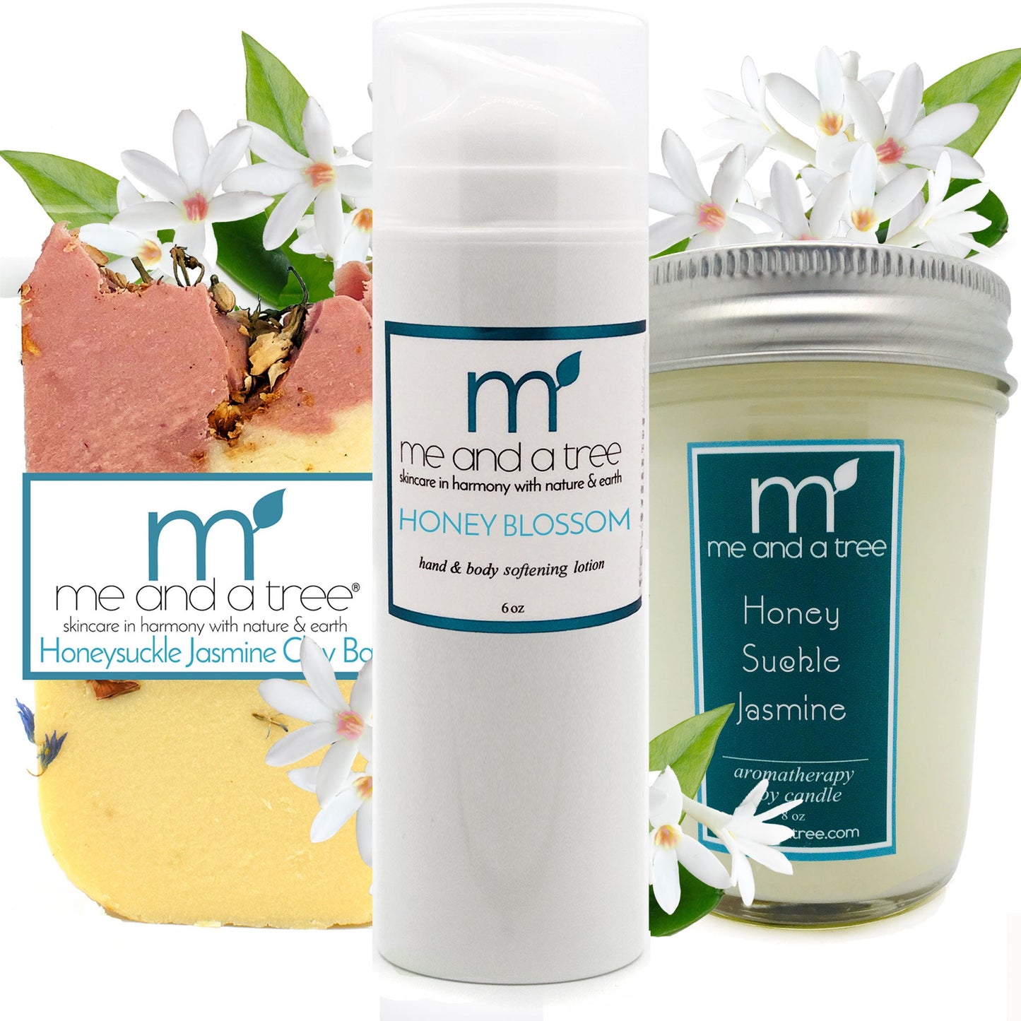 Honeysuckle Blossom Soap Lotion Candle Gift Set