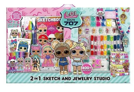 LOL Surprise! Route 707 2-in-1 Sketch and Jewelry Studio - 400+ Pieces
