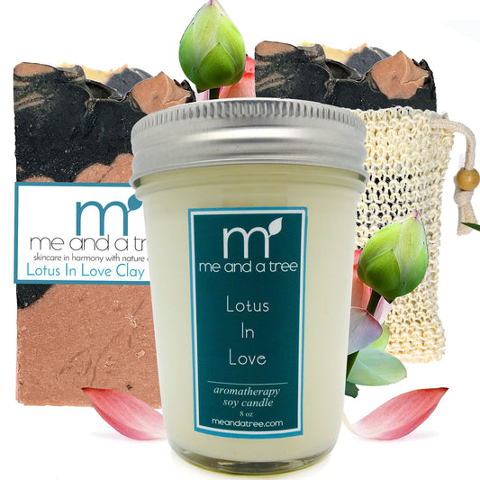 Lotus In Love Candle Soap Skin Care Gift Set