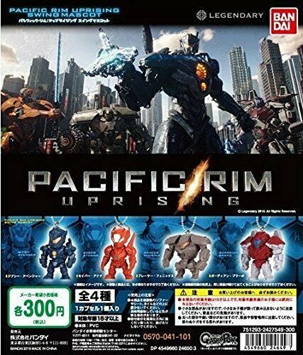 Pacific Rim: Uprising Swing Mascot All 4 Set Gashapon Mascot Toys Complete Set (*No capsule included)