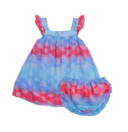Shibori Multi Sundress and Bloomer