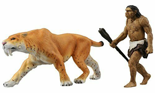 Takara Tomy Ania Animal Al-10 Saber Tiger With Neanderthal Man Ani-836582