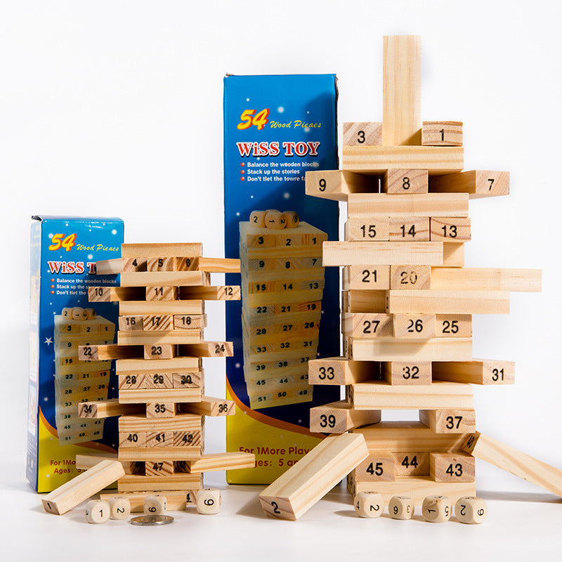 Creative Jenga Stacks of High Building Blocks Tower Adult Tabletop Game Toy