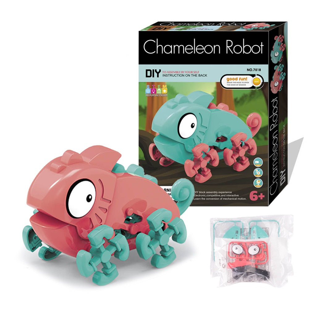 Electric Assembly Toys Children Early Education Diy Assembly Chameleon Toys