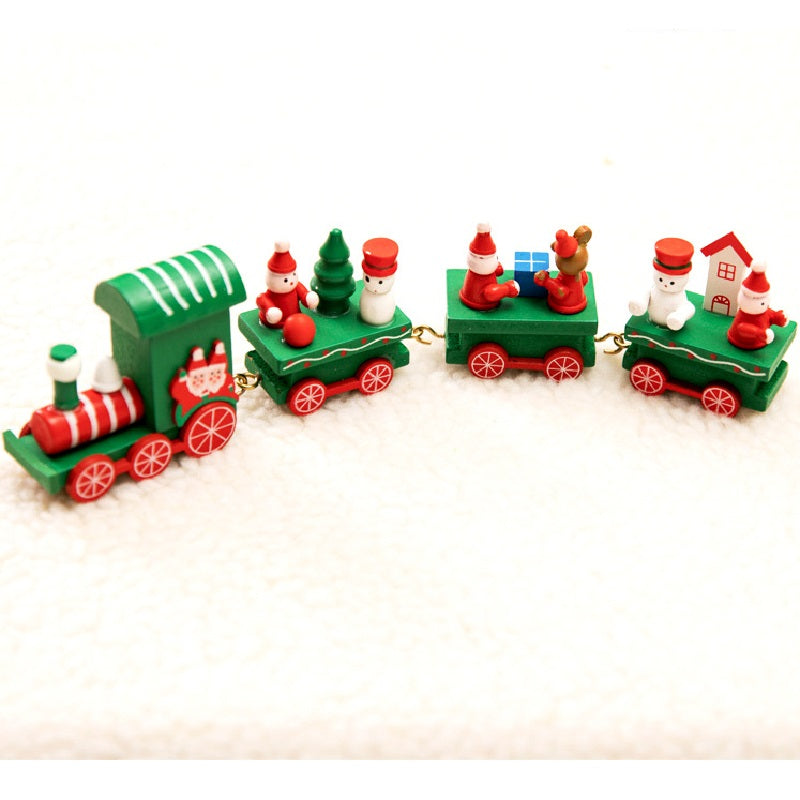 Christmas Wooden Train Different Colors Different Kinds of Christmas Gifts for Children