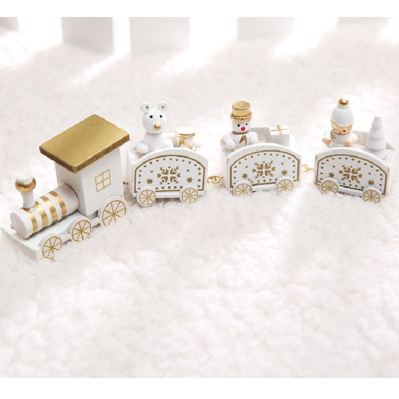 Christmas Wooden Train Different Colors Different Kinds of Christmas Gifts for Children