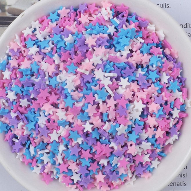100g/Bag Slime Clay Sprinkles Filler Toys Accessories Candy Fake Cake Dessert Mud Decoration