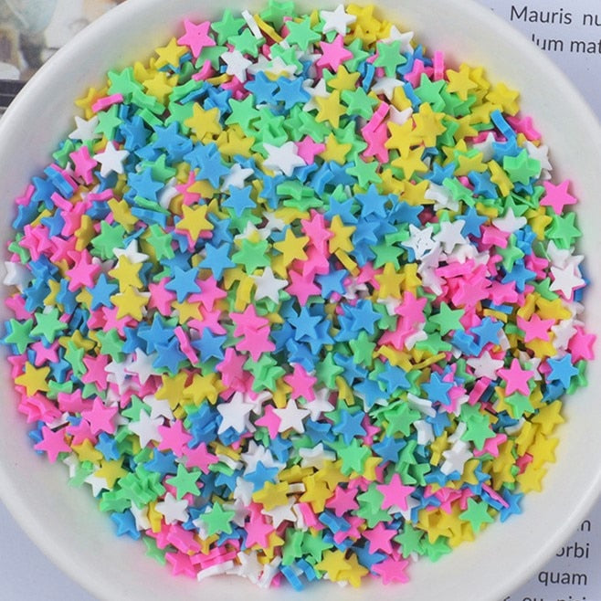 100g/Bag Slime Clay Sprinkles Filler Toys Accessories Candy Fake Cake Dessert Mud Decoration