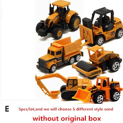 5cs/Lot 1:64 Alloy Model Car Suit Army City Fire Engine Boy Toy Car for Children