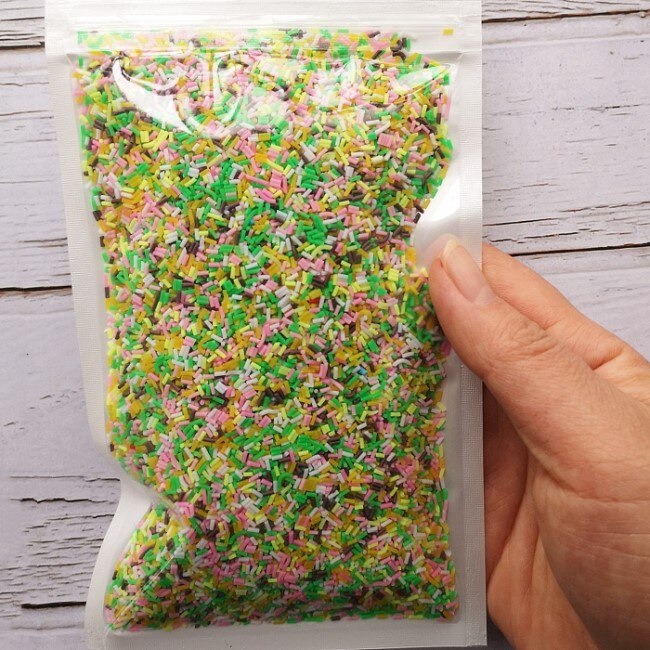 FLA 100g Slime Clay Fake Candy Sweets Sugar Sprinkle Decorations for Fake Cake Dessert Food Particles Decoration Toys